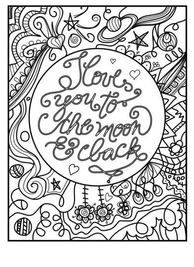 I Love You To The Moon And Back Coloring Pages - Part 2